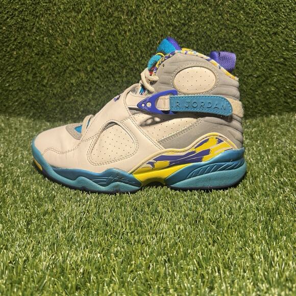Size 6 - Air Jordan 8 Retro White Aqua W - Picture 1 of 6